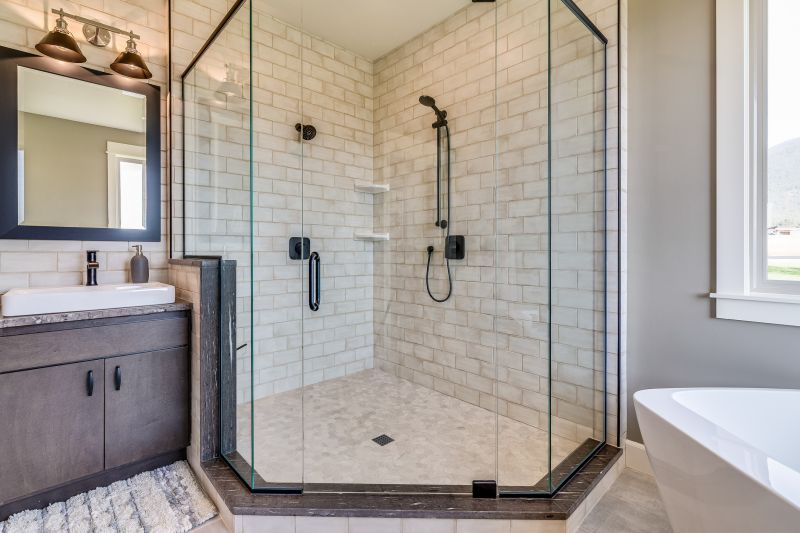 Walk-In Shower with Multi-Panel Glass